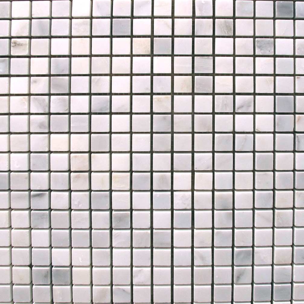 5/8''x5/8'' Classic White Mosaic Polished