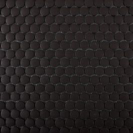 3/4'' Penny Round Black Porcelain