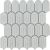 Mosaic-0.6X3.4 Feather Mosaic White Arvfe00401P