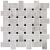 Mosaic-Classic White W/Nero Marquina Insert Basketweave