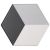Tile - Ceramic-6'' Esagona Nero Decoro Tredi Matte