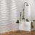 Tuile-Céramique-16''x32'' 3D Wall Design Angle White Matt