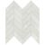 Mosaîque-12X12 Nuances White Mosaico Chevron