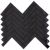 Mosaic-1''x4'' Mirror Herringbone Pewter
