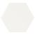 Tile - Ceramic-4''x5'' Scale Hex White Brillo