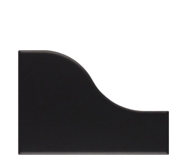 Tile - Ceramic-3,25X4,75 Curve Black Matt