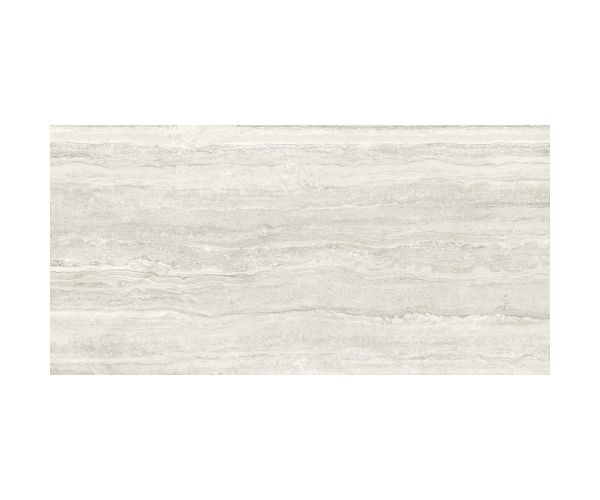 Dalles-Céramique-Gigantec 12mm Travertino Bianco A Strut (63X126Po)