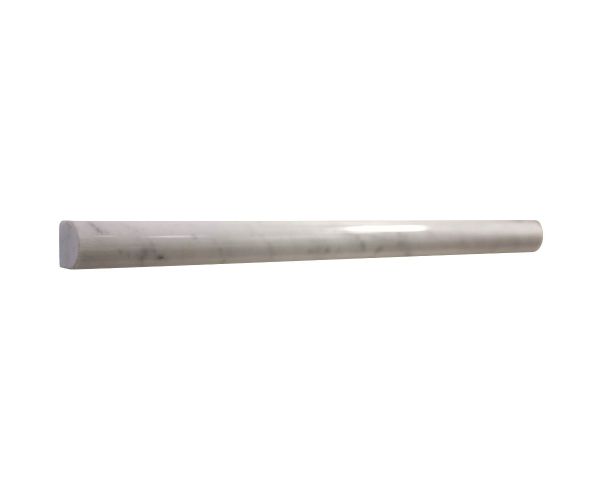 Tile - Stone & Other-¾''x12'' Collection Bianco Carrara Pencil Molding Honed