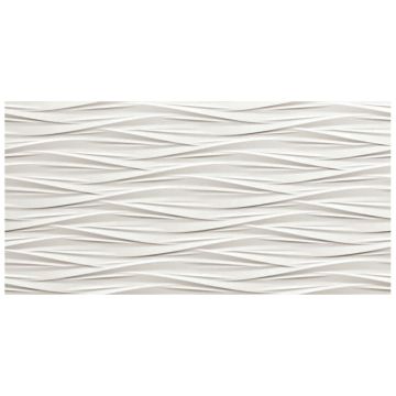 Tile - Ceramic-16''x32'' 3D Wall Design Wind White Matt