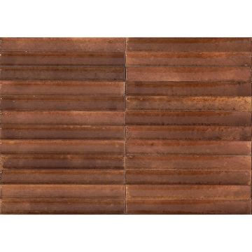 Tile - Ceramic-2.5X9.5 Lume Caramel Struttura 3D Swing Lux
