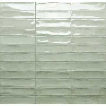Tuile-Céramique-2X8 Marrakech Light Grey Brick Glossy
