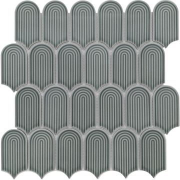 Mosaic-0.6X3.4 Feather Mosaic Seafoam Arvfe00402P