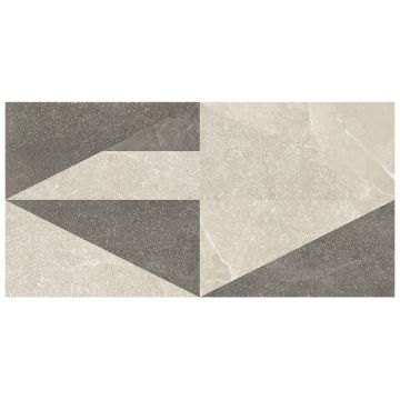 Tile - Ceramic-12''x24'' Eureka Intarsio Bianco/Sabbia Nat. Rt