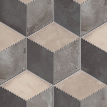 Tile - Ceramic-8.5''x10'' Terra Esagono Decoro Rombo F