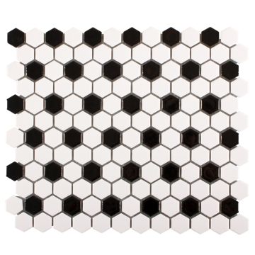 Mosaic-1'' Les Classiques Hexagon B&W Blend