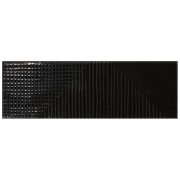 Tile - Ceramic-2.5''x8'' Fragments Anthracite Brillo