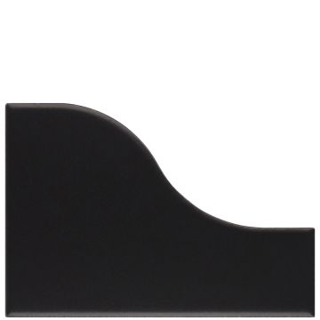 Tile - Ceramic-3,25X4,75 Curve Black Matt