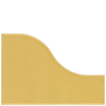 Tile - Ceramic-3,25X4,75 Curve Yellow Glossy