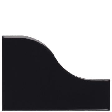 Tile - Ceramic-3,25X4,75 Curve Black Glossy