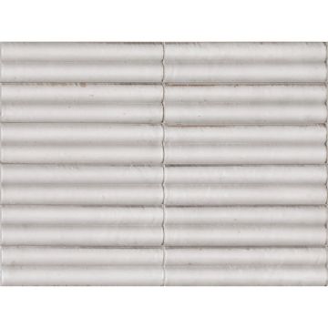Tile - Ceramic-2.5X9.5 Lume White Struttura 3D Swing Lux