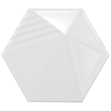 Tile - Ceramic-4''x5'' Scale Umbrella White Brillo (Random Patterns)