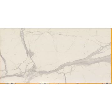 Dalles-Céramique-Maxfine Marmi 6mm White Calacatta Lev (59X118po)