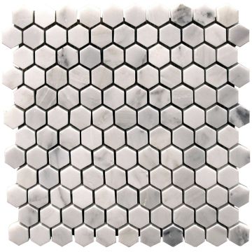Mosaic-Classic White Beehive Mosaic Polished