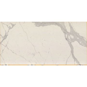 Dalles-Céramique-Maxfine Marmi 6mm White Calacatta B Lev (59X118po)