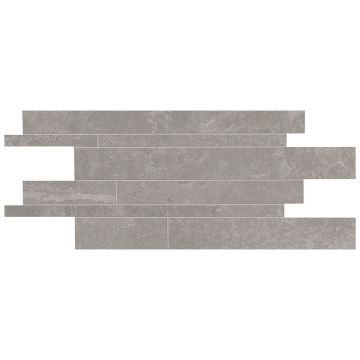 Mosaîque-12''x24'' Groove Mos Listelli Sfalsati Bright Grey Nat.