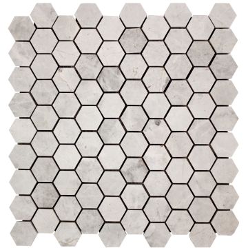 Mosaic-1¼'' Collection Polar Grey Hexagon Polished