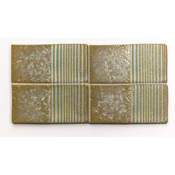 Tile - Ceramic-4X8 Biscuit Emerald Grooves Decor