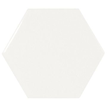 Tile - Ceramic-4''x5'' Scale Hex White Brillo