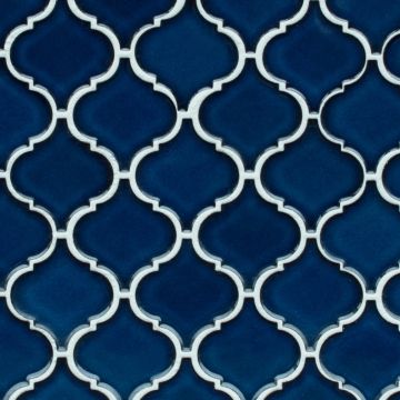 Mosaic-1970'S Arabesque Blue Glossy