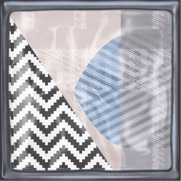 Tile - Ceramic-8X8 Glass Decor Blue Mix