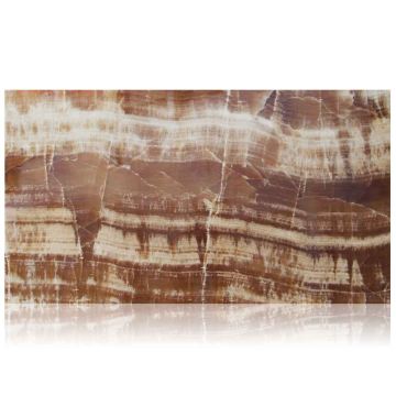 Dalles-Pierre et autres-Onice Brown Polished 3/4