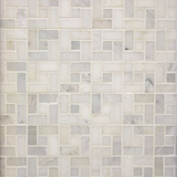 Mosaic-Classic White Lattice Mosaic Polished