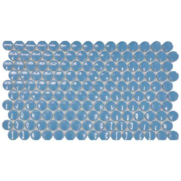 Mosaic-3/4 Penny Round Sky Blu Glossy