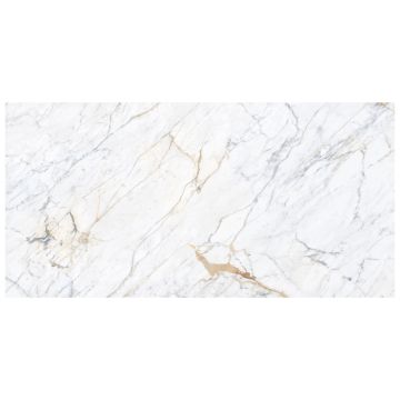 Slab - Ceramic-Grande Marble 12mm Golden White A Bookmatch Lux (64X127.5in)