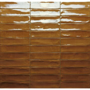 Tuile-Céramique-2X8 Marrakech Copper Brick Glossy