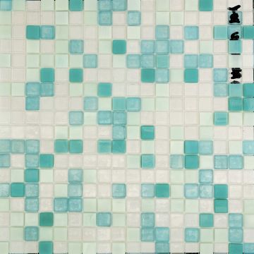 Mosaic-5/8X5/8 Piscine Carribean Water Blend 1 (Paper Face Mounted)