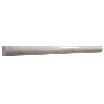 Tile - Stone & Other-¾''x12'' Collection Bianco Carrara Pencil Molding Polished