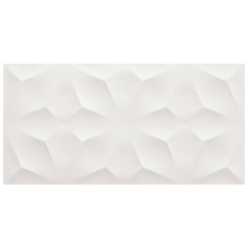 Tile - Ceramic-16''x32'' 3D Wall Design Diamond White Matt