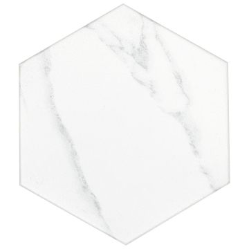 Tile - Ceramic-8X9 Statuary White Hexagon