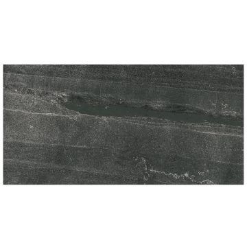 Slab - Ceramic-Maxfine Pietre Lavica 6mm Black Nat (39.5X118in)