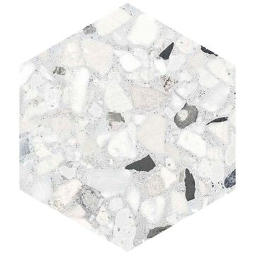 Tile - Ceramic-8 Recycle River Esagona White