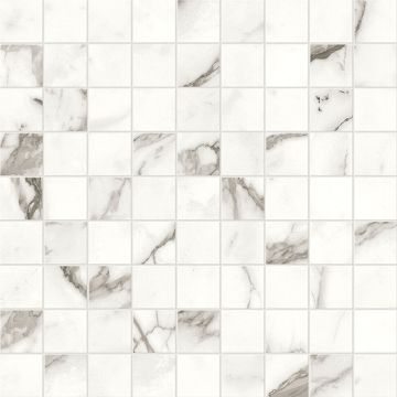 Mosaic-1.25X1.25 Marvel Shine Statuario Supremo Mosaico Matt