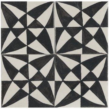 Tile - Ceramic-6X6 Memoria Nero Tappeto 5 Lux