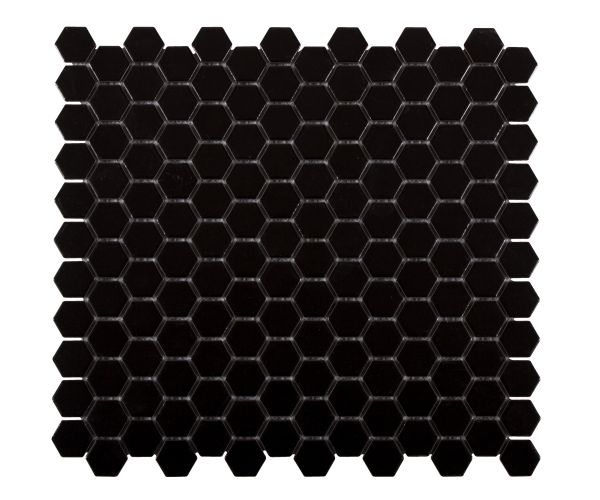 Mosaîque-2'' Les Classiques Hexagon Black Satin