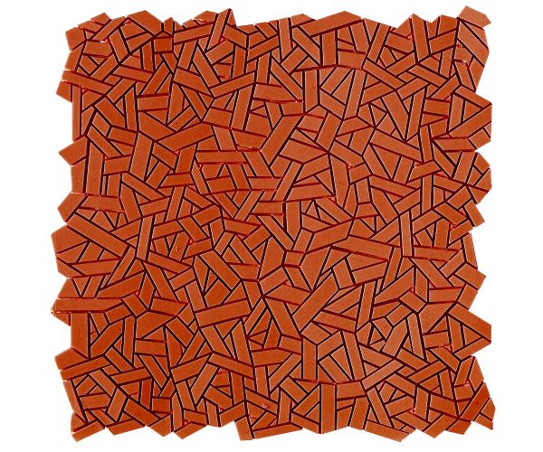 Mosaic-Textures Fasce Lisce Mos. Arancio Scuro