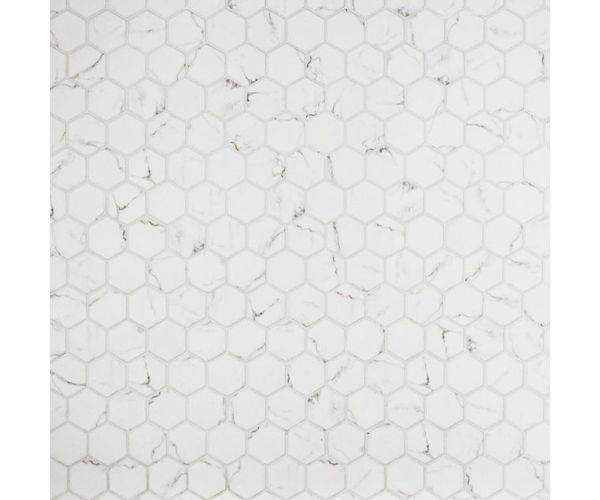 Mosaîque-Stone Glass Hexagon Statuario